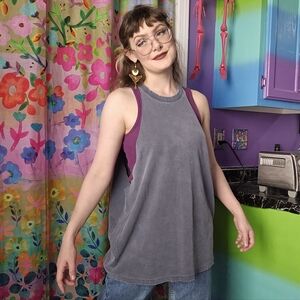 Strawberry Los Angeles Gray Muscle Cut Tank Top